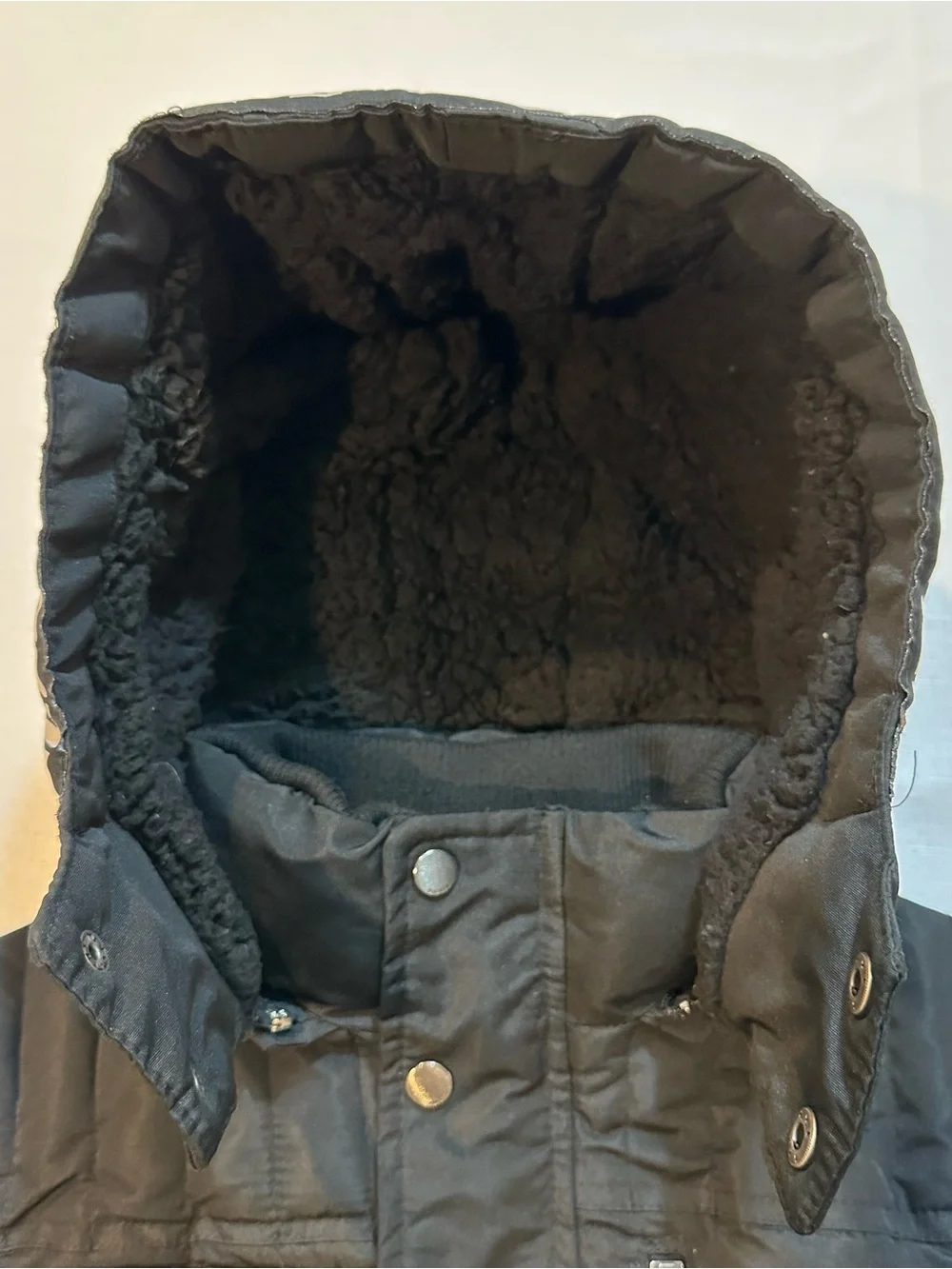 Diesel Boys Black Hooded Puffer Parka 10/12